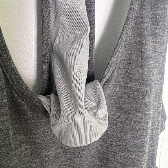 NWT Athleta racerback tank dress side ruching & padding Gray Sz M Boho Casual - Picture 6 of 12